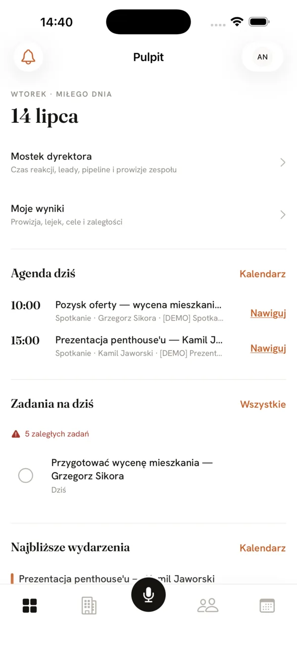Estalo na iPhonie, ekran Pulpit